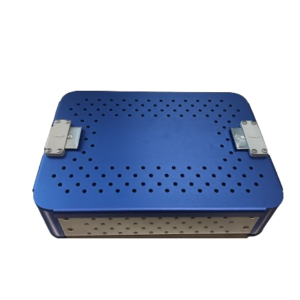 Perforowana wanienka sterylizacyjna z blokadą pokrywy, #3101