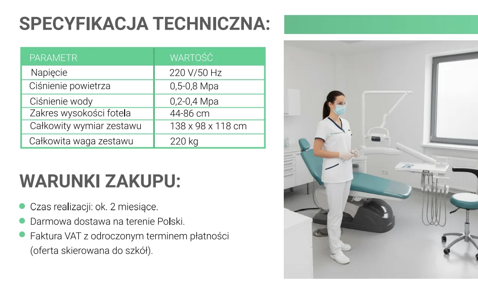 Edukacyjny fotel dentystyczny