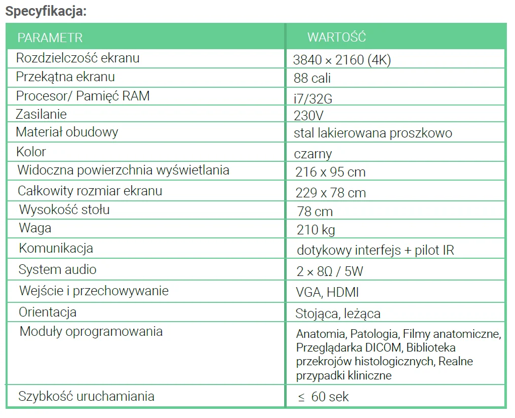 Wirtualny stół anatomiczny 3D